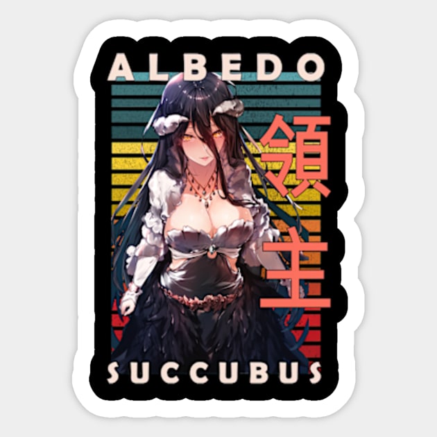 Albedo Succubus Over Lord Weeaboo Guild Anime Sticker by CarolIrvine